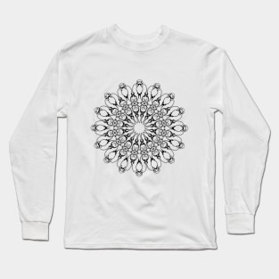 Mandala Relaxing Design Long Sleeve T-Shirt